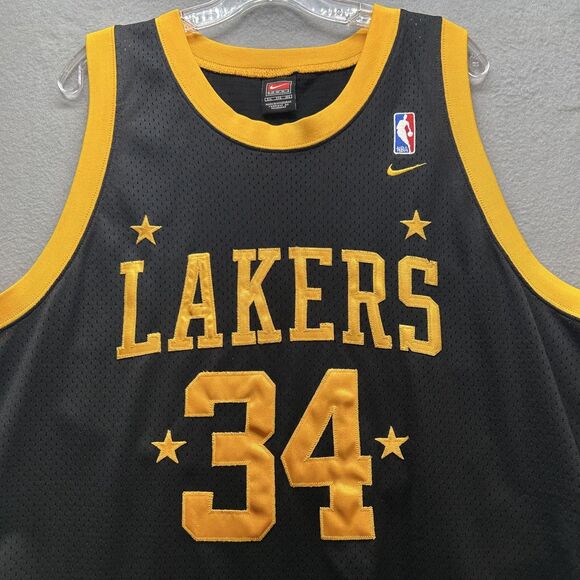 Vintage Shaquille ONeal Jersey Mens 3XL Los Angeles Lakers Black Nike 34 Shaq - Picture 10 of 10